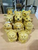 A collection of novelty storage jars inc