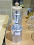 A retro aluminuim Walker Ice Flask 