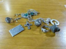 A quantity of hallmarked silver, white m