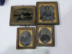 Four early daguerreotype style framed ph