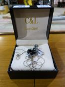 A C&L London cased heart shaped pendant