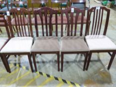 Eight various modern dining chairs