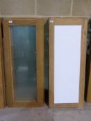 Twenty solid oak glazed doors suitable f