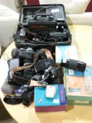 Two Pentax SLR cameras together with var