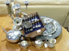 A quantity of silver plated items includ