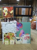 A quantity of modern canvas prints inclu
