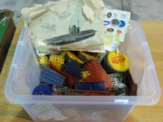 A box of vintage Meccano