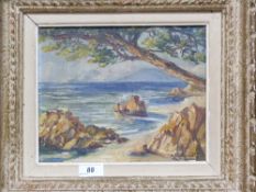 Andre Franchet framed oil on canvas of a