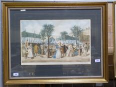 A signed print, indistinctly signed poss