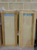 Twenty solid oak glazed doors suitable f