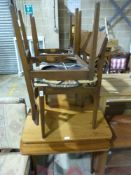 A retro extending dining table together