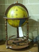 A novelty drinks trolley formed as a glo