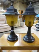 Two garden type lamps