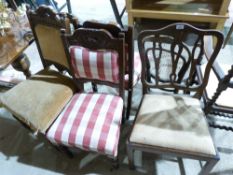 Eight various chairs