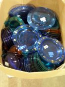 A large quantity of plastic picnic equip