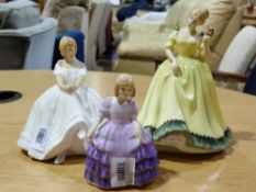Three various Royal Doulton figurines co