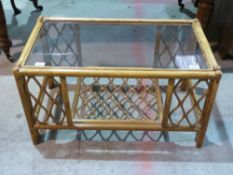 A bamboo conservatory style occasional t