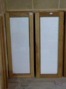 Twenty solid oak glazed doors suitable f