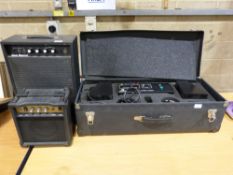 A 60 watt mixer amplifier with speakers