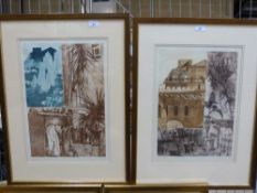 A pair of signed limited edition lithogr