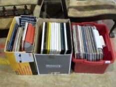 Three boxes of records to include boxed