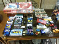 A large collection of model cars