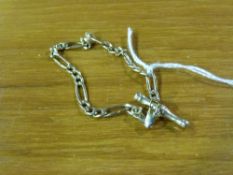 A yellow metal bracelet stamped 375 weig