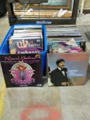 Two boxes of records including singles,