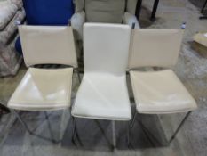 Three various chrome framed chairs