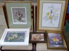 A quantity of floral pcitures including