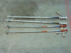 Two pairs of skiing or walking poles