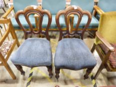 A pair of 19th century mahogany scroll b