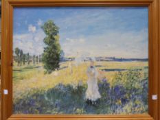 A framed print after Manet