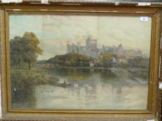 A pair of prints of the Thames, one with