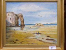 Three various oil on boards, one of a be