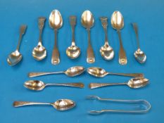 A quantity of hallmarked silver teaspoon