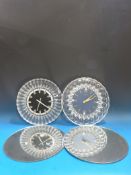 Two glass Joska Bleikristall wall timepi