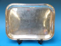A hallmarked silver tray, London 1911 ma