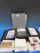 Five albums of first day covers and a qu