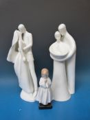 Three Royal Doulton figures Family HN272