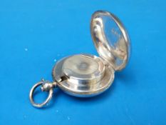 A hallmarked silver sovereign case, Birm