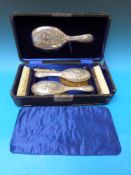 A cased  six-piece hallmarked silver dre