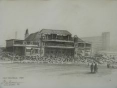 Jack Russell: Pencil drawing of Old Traf