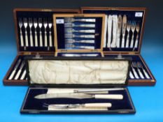 A quantity of various cased plated cutle