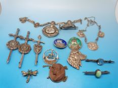 Four hallmarked Scottish silver brooches