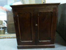 A 19th century cupboard with panelled cu