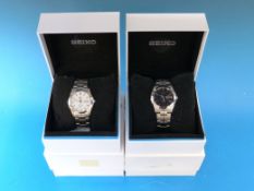 Two gents Seiko Sapphire wristwatches, b
