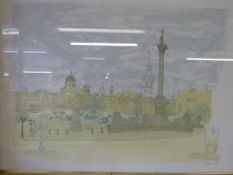 Colin Spencer colour print of Trafalgar