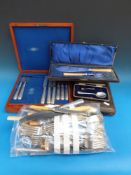 A quantity of silver plated cutlery incl