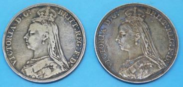 Two Victorian Jubilee head crowns